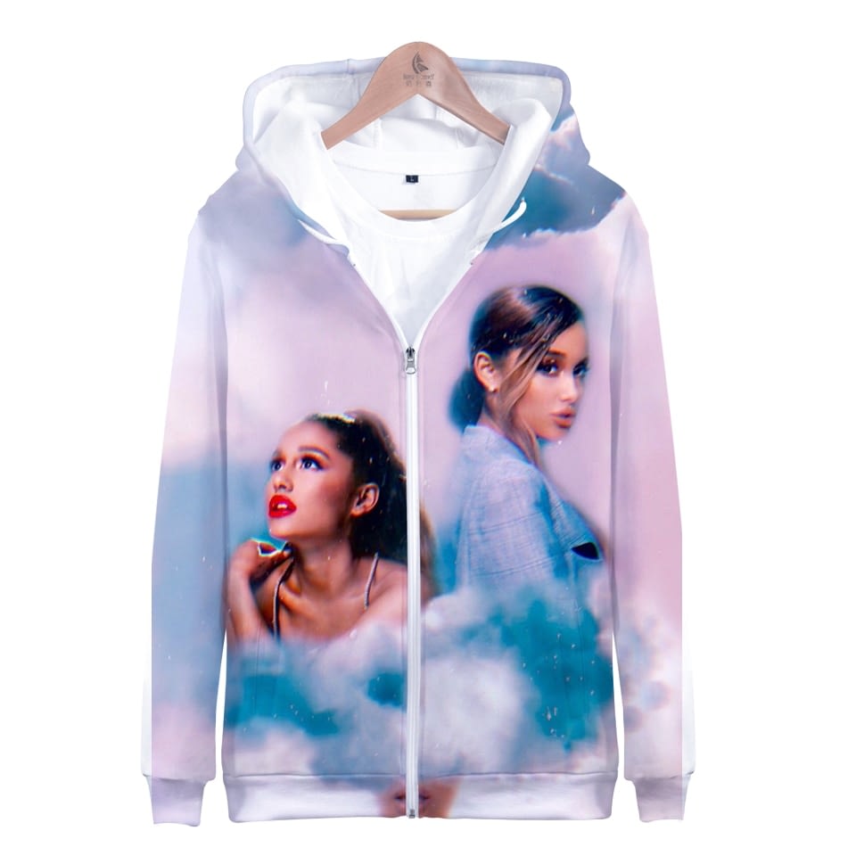 Ariana Grande Zipper Sweatshirt Casual Hoodies New Fashion ...
